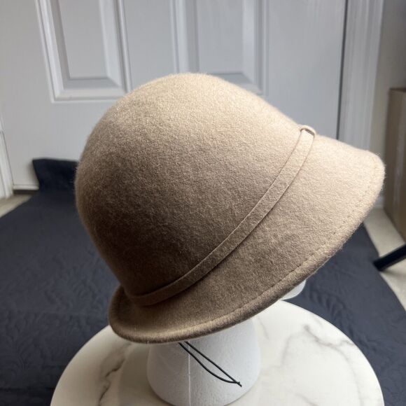 Vintage Collection Eighteen 100% Wool Hat Brown w/felt Trim Boho Bucket OS - Picture 4 of 7
